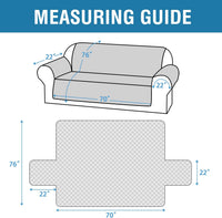 H.VERSAILTEX Sofa Cover Couch Cover for Dogs with Elastic Straps 100% - French Oak / Slipcover-Sofa - image 2