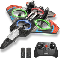 4DRC V32 Foam Remote Control Airplanes RC Planes for Kids Adults - Orange-2 Batteries