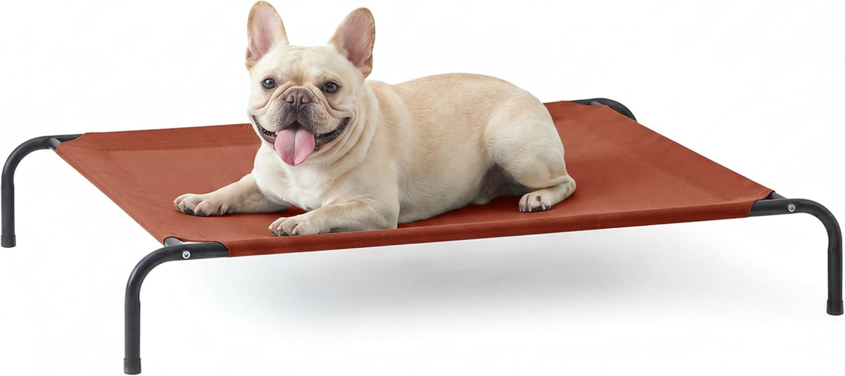 Love's cabin Elevated Cooling Dog Bed for Large Dogs - Terracotta / 43" X 31.5" X 8"