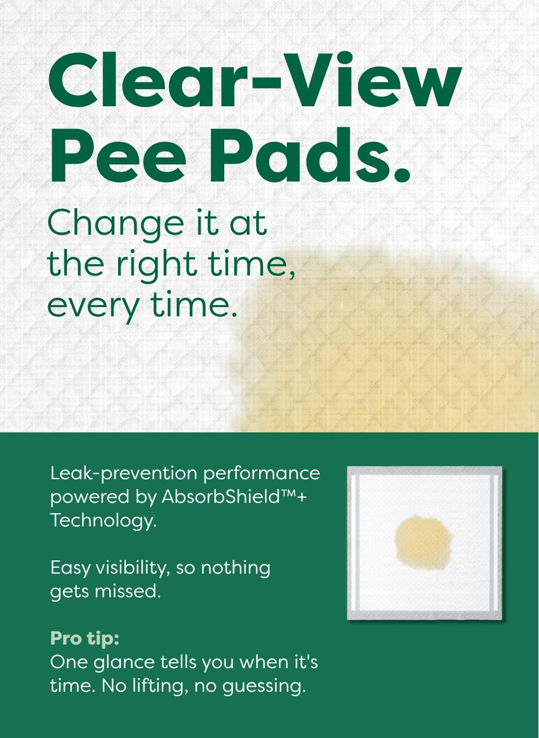 Regular Dog & Puppy Pee Pads, Max Absorbency - Clear View Top / XL 28"x34" 40-ct - image 3