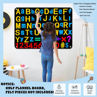 Craftstory 3.5 foot flannel board for toddlers in black felt hanging on a wall - view 15