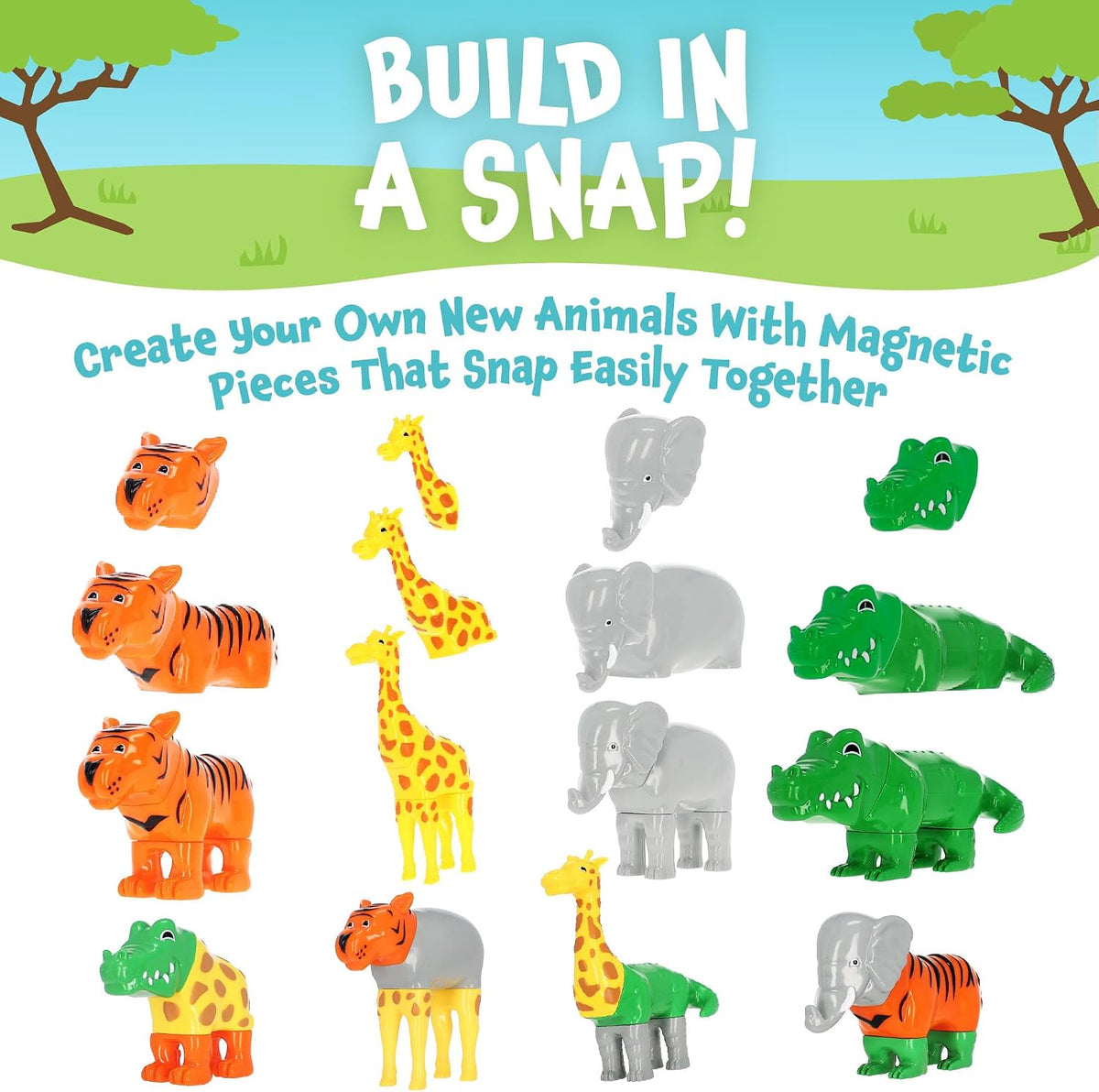 Popular Playthings Magnetic Mix or Match Animals – Fun for Kids & Family - image 3