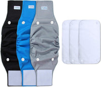 Teamoy Belly Bands for Male Dogs with Inserts