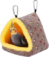 Large Winter Warm Bird Nest House with Support Board for Cage – Essentials for Birds - Medium