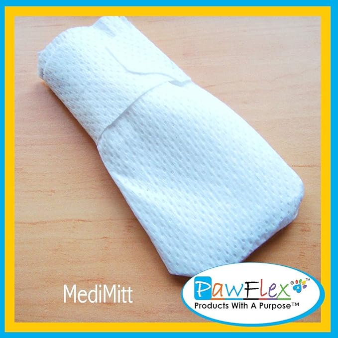 Medimitt Paw Bandages for Dogs, Cats and Pets – Stretchy Medical Booties, First Aid for Paws – Non Slip, Non Adhesive, Breathable, Disposable, Washable, Adjustable Strap,12 Pack (X-Large)