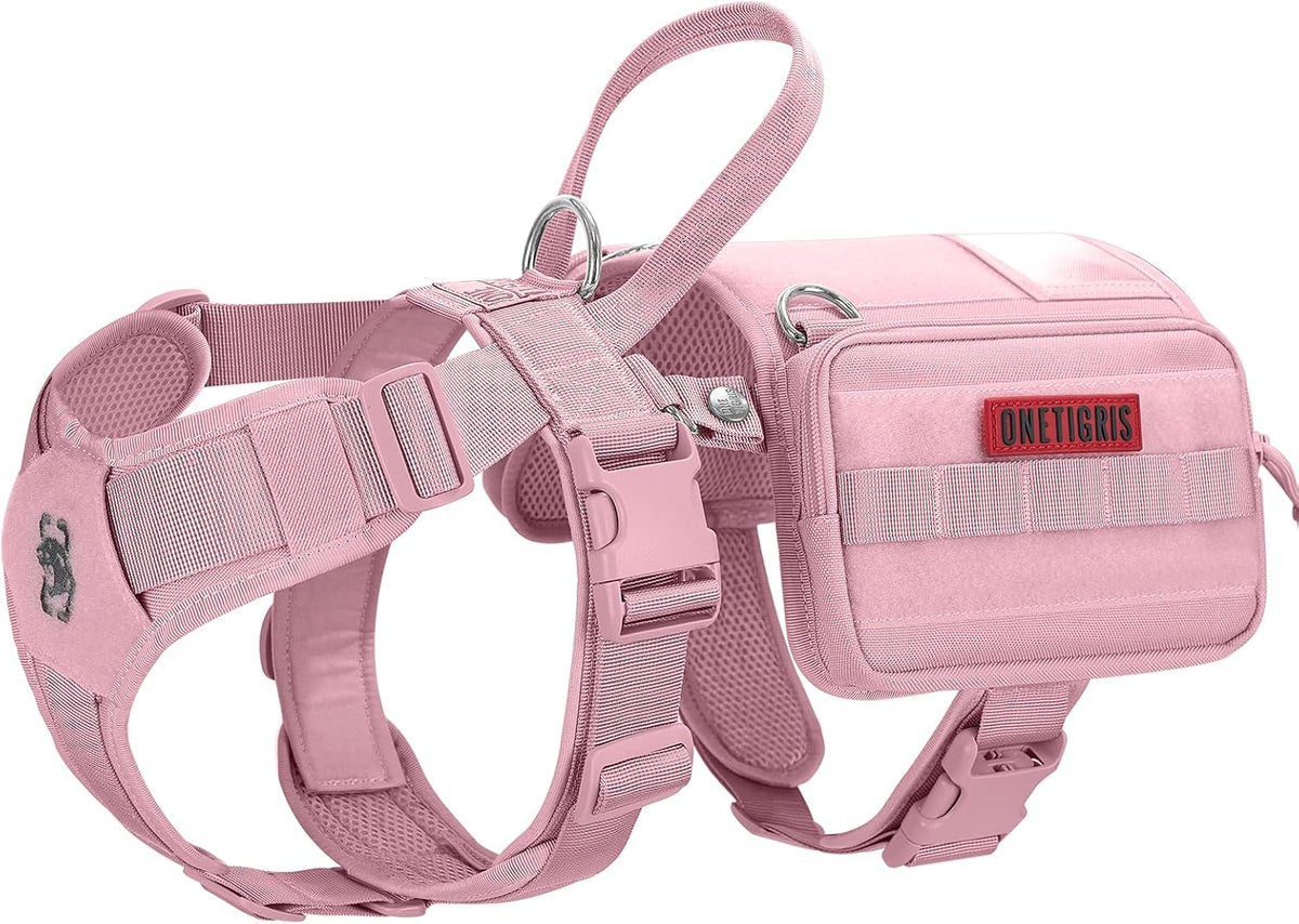OneTigris Service Dog Vest Harness - M / Pink