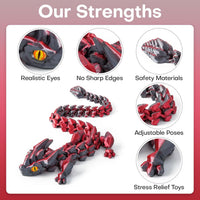 3D Printed Dragon Eggs with Dragon Inside - Black Red - image 3