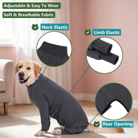 kzrfojy dog recovery suit after surgery, medium, full body coverage - view 4