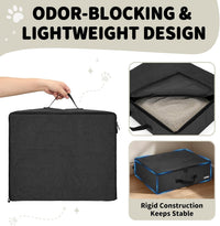 apollo walker Portable Cat Litter Box With Waterproof bag and Lid - Black / Small - image 3