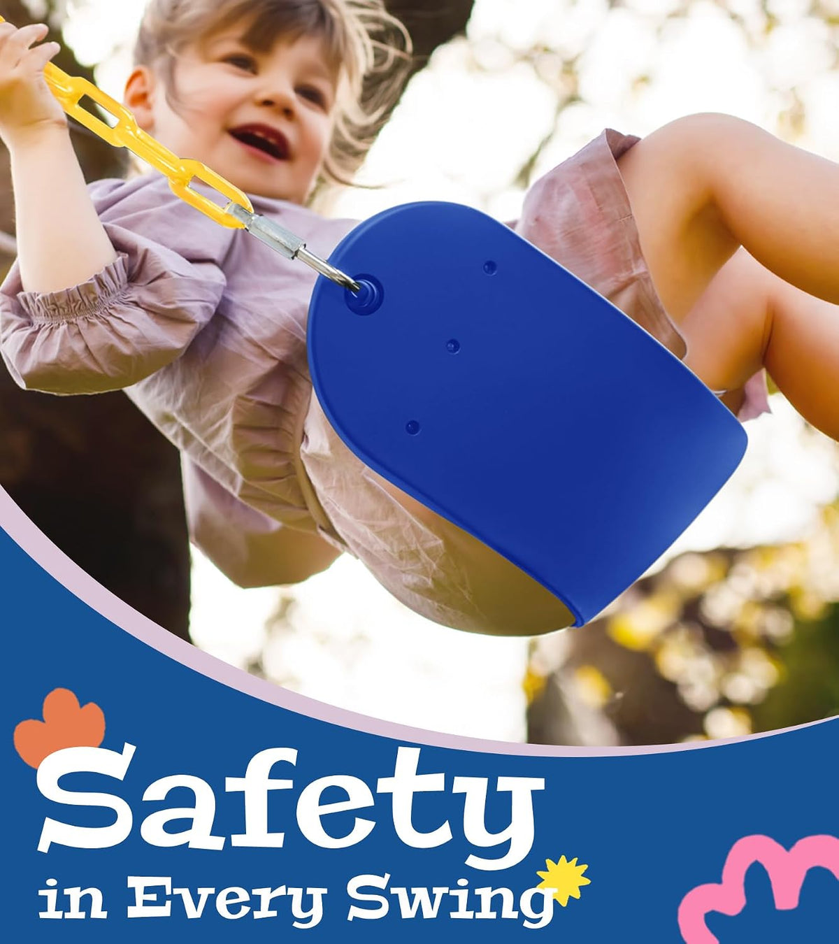 little dove Heavy Duty Swing Seat - Sky Blue / 2 Pack - image 2