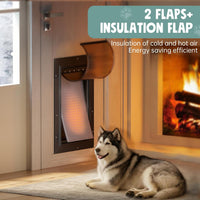 All Aluminum 3 Flaps Insulated Dog Door for Door – Essentials for Dogs - XLarge - image 4