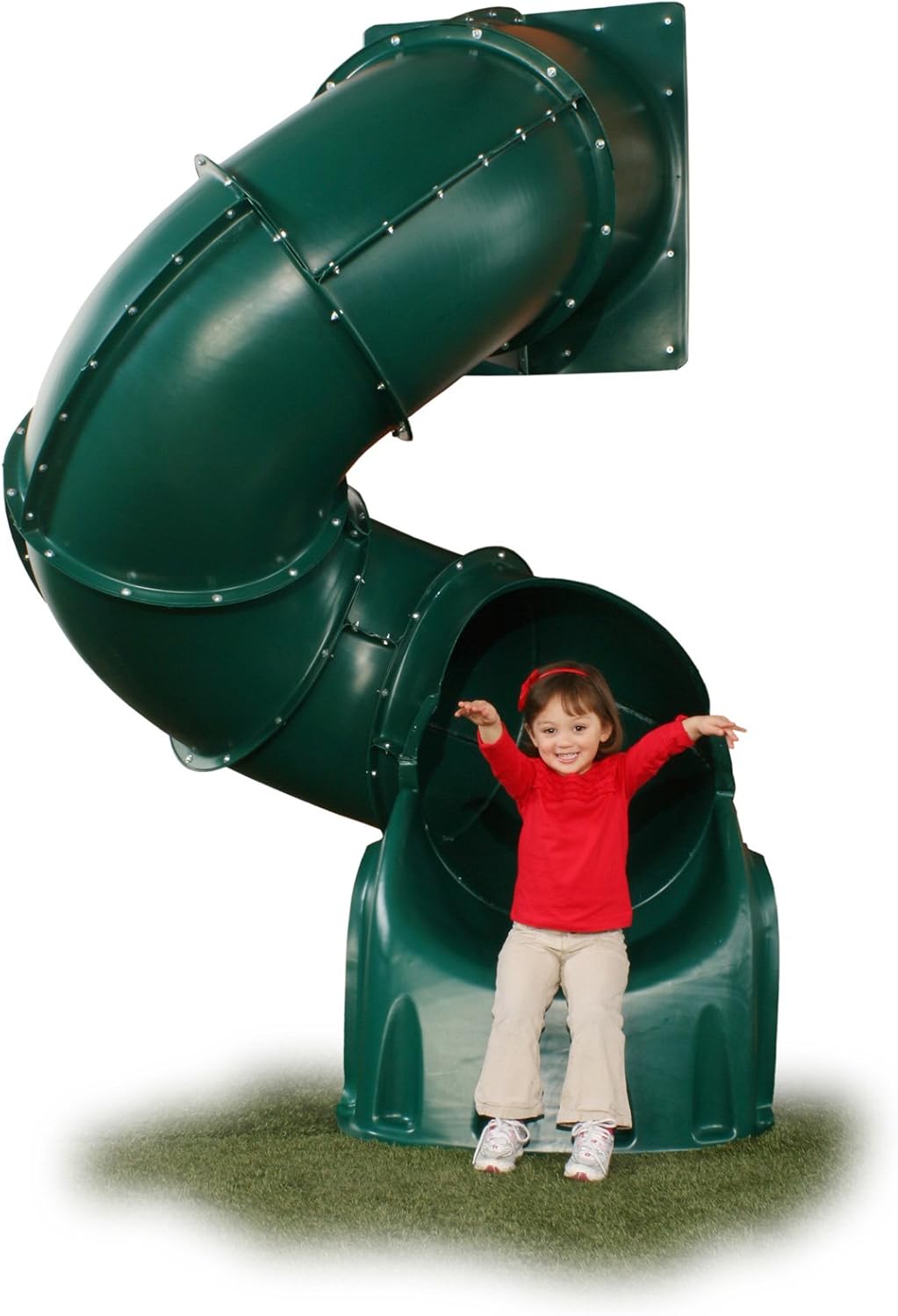 5 Ft Turbo Tube Slide Green – Fun for Kids & Family
