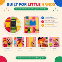 Urban Toys Montessori busy book with felt pages, zippers and buckles - view 4