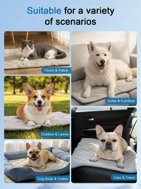Dog Cooling Mat Self Coolings Foldable Cooling Pad for Dog in Summer - Rectangle,Gray / X-Large-59"L x 40"W - image 2