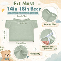 Jecery 8 piece stuffed bear shirts in assorted colors for sublimation - view 7