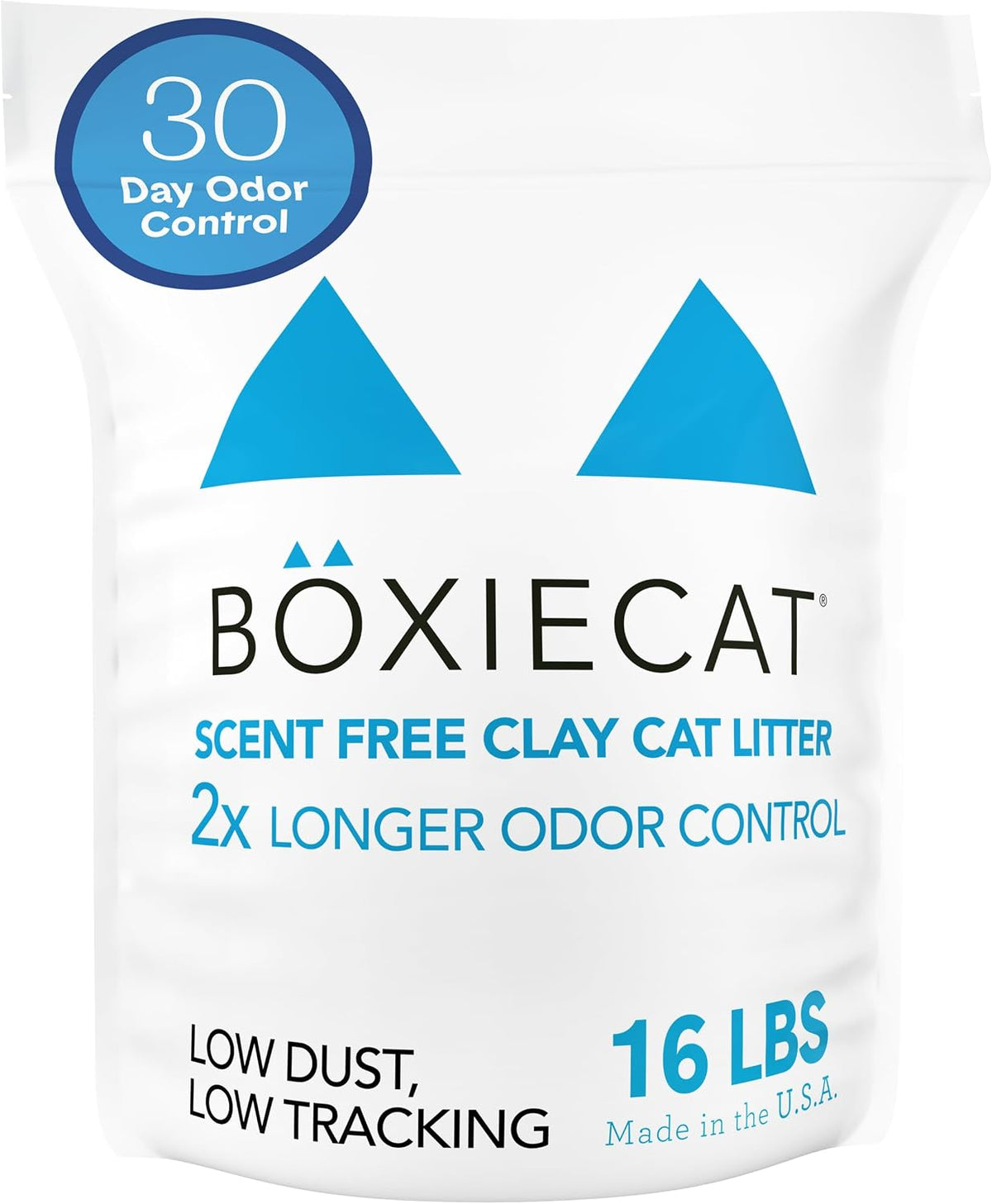 Boxie Premium Unscented Clumping Cat Litter 30+ Day Odor Control – Daily Care for Cats - Unscented / 16 lb