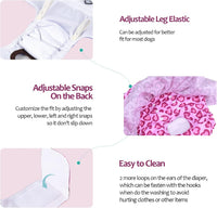 CuteBone Female Dog Diapers with Skirts 3 Pack Reusable Puppy Dresses - Leopard print 3pcs skirts / S - image 3