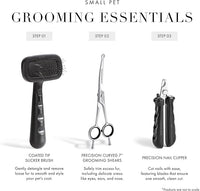 Tweezerman 7" Pet Grooming Scissors with Safety Round Tips, Professional Curved Grooming Shears for Dogs and Cats