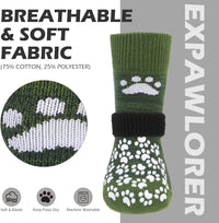 Anti Slip Dog Socks to Prevent Licking Paws - XX-Small (4 Count) / Army Green - image 4