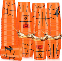 Norme 24 reusable plastic soccer party cups in 4 printed styles - view 2