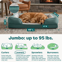 FurHaven Cooling Gel Dog Bed for Large Dogs - Jumbo / Celadon Green - image 3