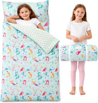 Bunnikins & Clover Toddler Nap Mat with Removable Pillow - Mermaid