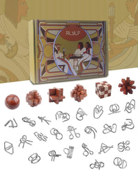 RLYLF 30pcs Brain Teaser Puzzles Game for Adults Teens and Kids – Fun for Kids & Family - wood style 2 - image 2