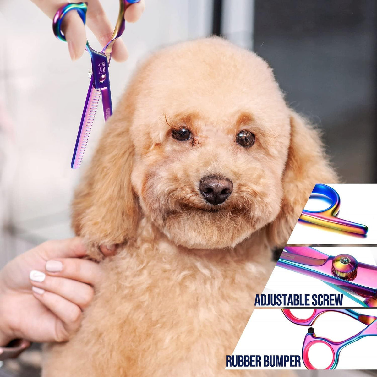 Gimars Titanium Coated Professional 6 in 1 4CR Stainless Steel Dog - Purple 5 in 1 - image 2