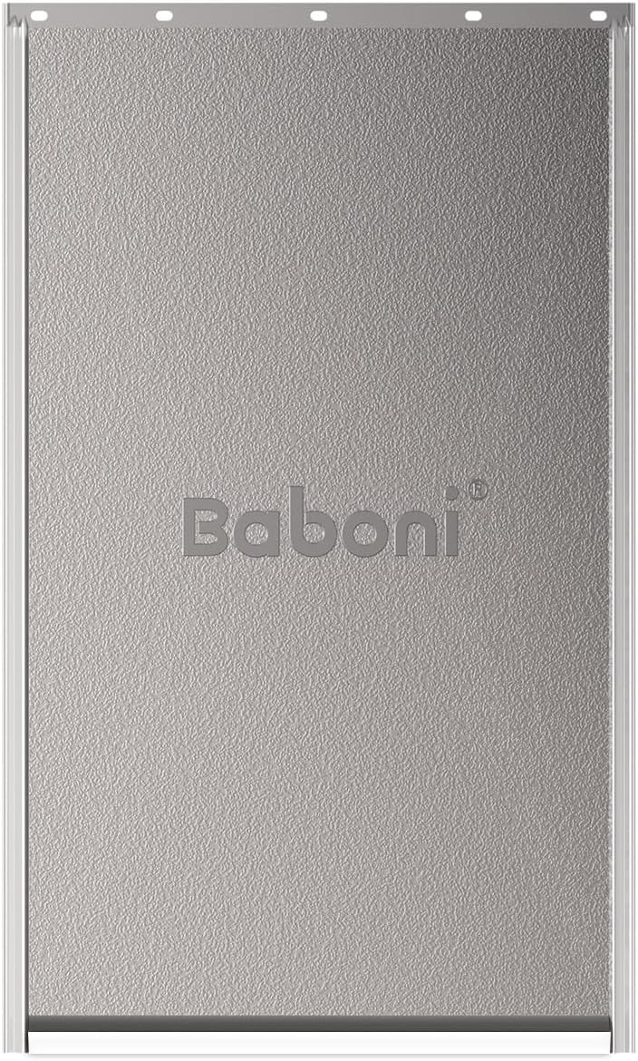 Baboni Replacement Flap for Dog and Cat Doors Including Screws - White Magnetic Strip / Large(Pack of 1) / For baboni plastic dog door