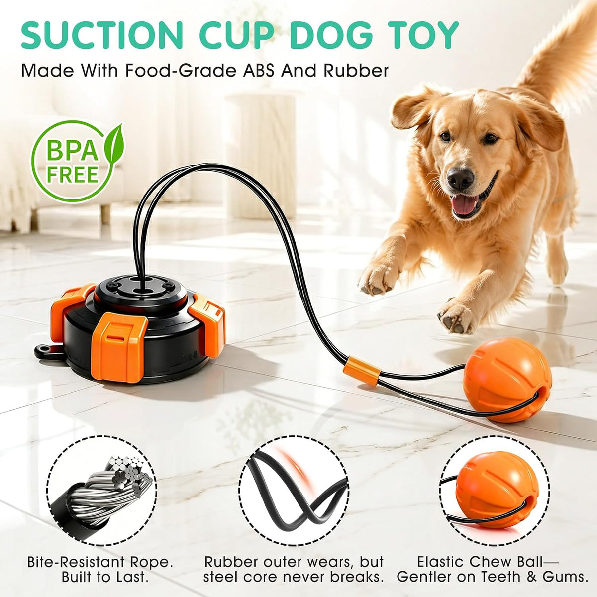 Fuufome Suction Cup Dog Toys for Medium Large Aggressive Chewers – Essentials for Dogs - image 2