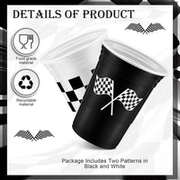 Norme 48 Pcs Checkered Flag Plastic Cups - Checkered Flag - image 2