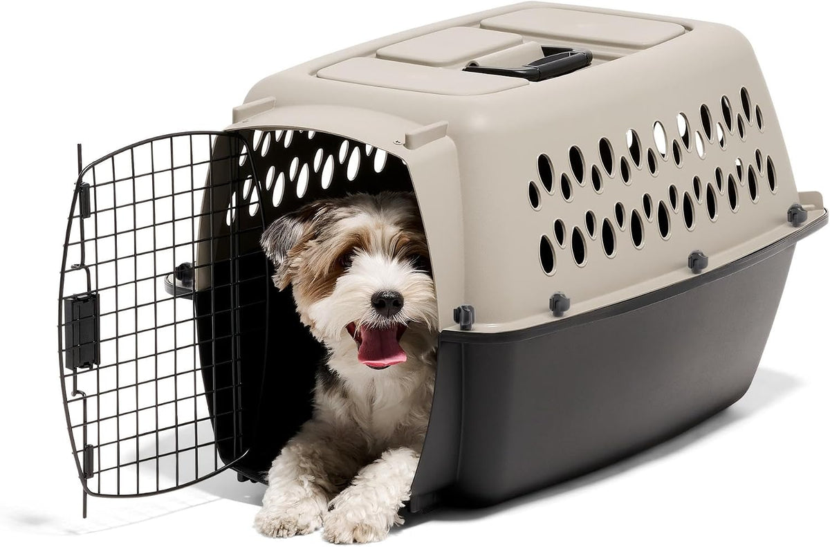 Petmate Vari Dog Kennel, Carrier for Large Dogs, Taupe and Black - 24.0"L x 16.7"W x 14.5"H / Kennel Only - image 2