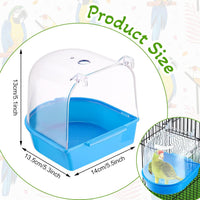 Honeydak 3 Pcs Bird Bath for Cage Parakeet Bath Hanging Box - Classic Colors - image 3