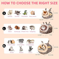 LEFTSTARER Guinea Pig Rat Bed and Hideout for Ferret Hedgehog Sleep and Hide, Hamster Small Pet Animals Supplies Toy Cage Accessories Nest