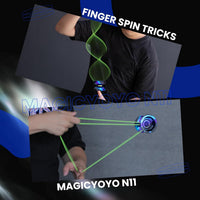 MAGICYOYO N11 Metal Yoyo Professional Responsive & Unresponsive Trick - Black blue purple - image 4