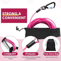 Snagle Paw Dog Leads for Yard 70FT-1000LBS Break Strength,Heavy Duty Tie Out Cable for Dogs with Swivel Lockable Hook & Spring,Chew Proof Dog Chain for Outside,Dog Run Cable for Medium Large Dogs