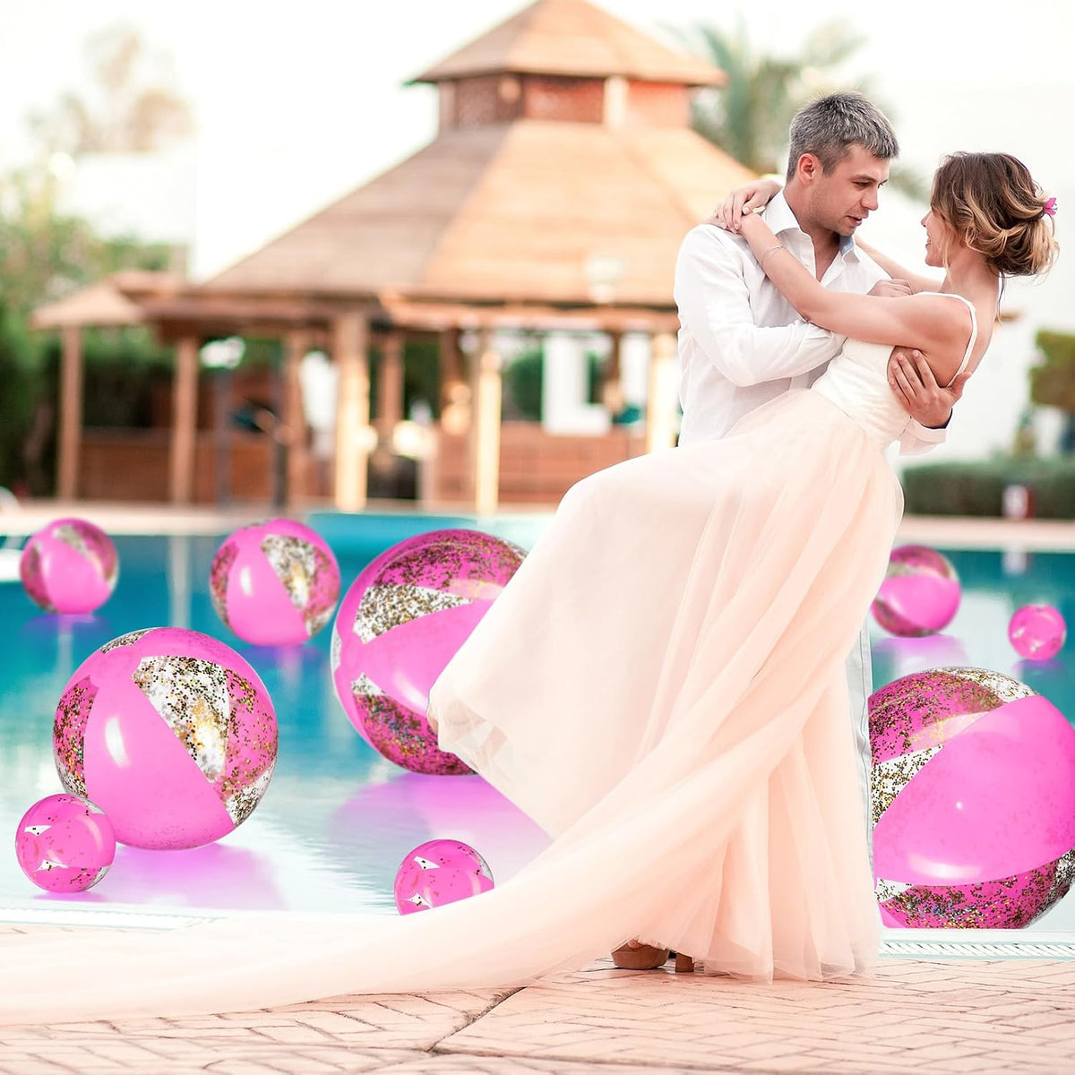 Sratte clear inflatable beach balls in 24, 16 and 5 inch sizes - view 22