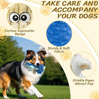3Pack Squeaky Stuffed Dog Toys- Indoor&Outdoor Playing Toys for Large to Small, Durable Plush Toys to Keep Them Busy- Animal Shape Crinkle Toy