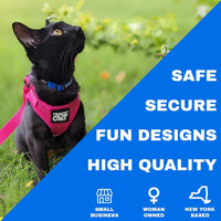 Travel Cat Harness and Leash Set - Medium / Pink - image 4