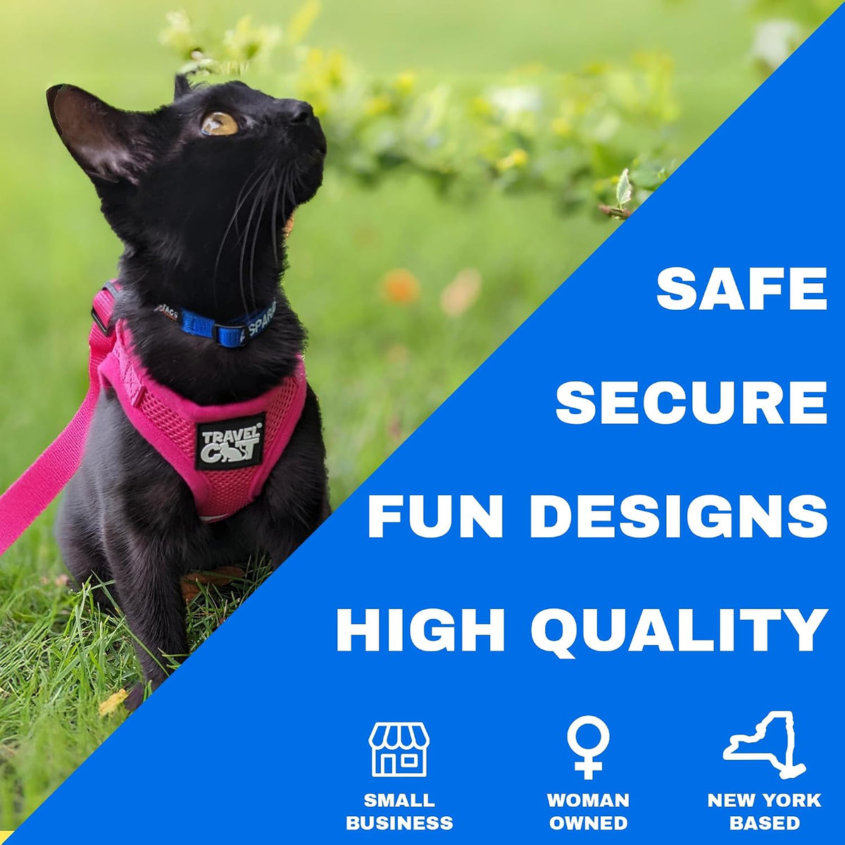 Travel Cat Harness and Leash Set - Medium / Pink - image 4