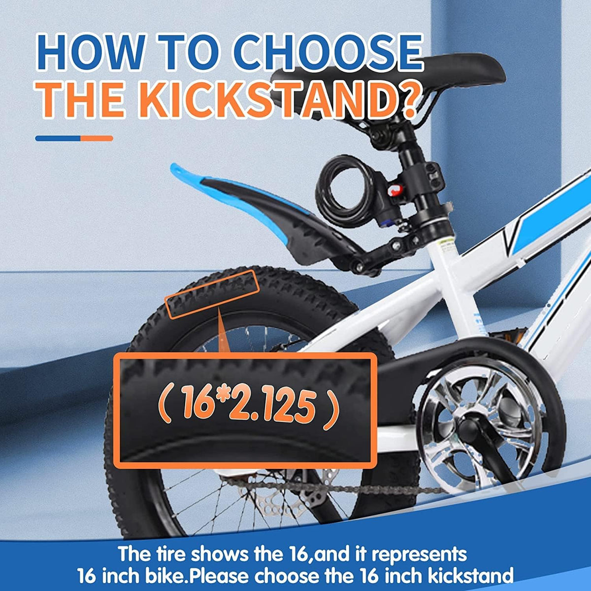 LEICHTEN Kickstand for Kids Bike Center Mount for 16 18 20 Inch - Black / For 16-20 Inch Wheels - image 3