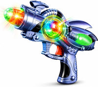 Light Up Toy Space Gun LED Lights & Sound Electric Galaxy Kids Blaster – Fun for Kids & Family