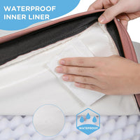 Washable Orthopedic Large Dog Bed with Removable Cover - Pink / 47.5"L x 29.0"W x 4.0"Th - image 2