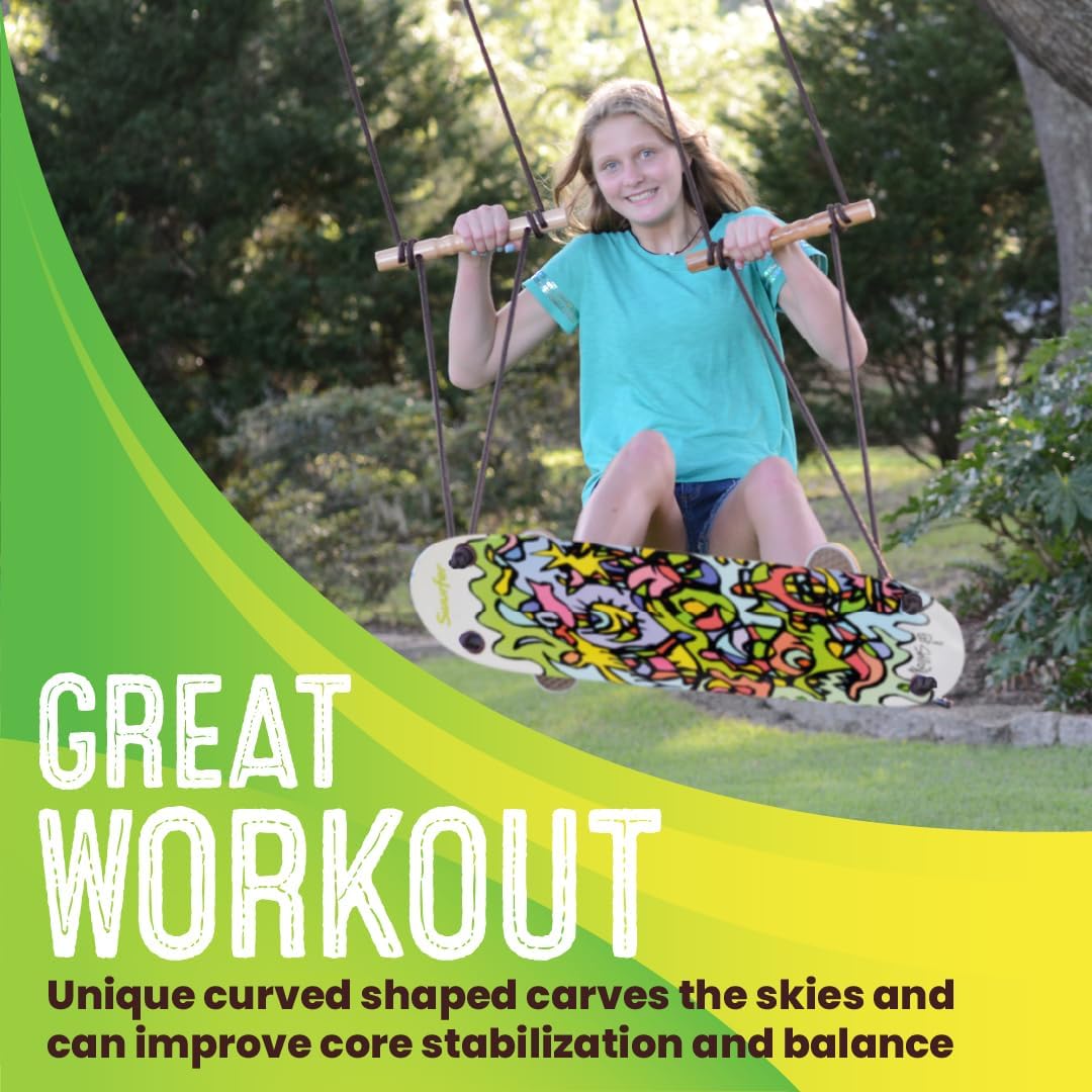 Swurfer Stand Up TreeSkate Outdoor Swing - Green - image 3