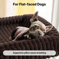 Veehoo Elevated Dog Bed with Bolster Cushion - Brown / 30.0"L x 20.0"W x 8.3"Th - image 3