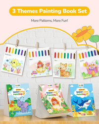 TECJOE 3 Pack Paint with Water Books - Forest & Sea & Princess - image 2