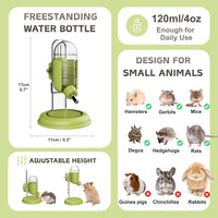 Hamster Water Bottle with Stand - Green / 4oz - image 4