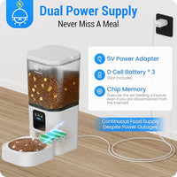 Automatic Cat Feeder with 2K Camera: 5G WiFi Automatic Dog Feeder with Night Vision,Cat Food Dispenser with 7L Large Food Storage Container for Multiple Pet,Detachable for Easy Clean -29 Cup