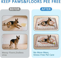 Washable Pee Pads for Dogs 2 Pack, Absorbent Reusable Puppy Pads Waterproof, Leakproof & Non-Slip Whelping Pad, Potty Training Pads for Dogs Playpen Mat 48x48
