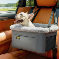 Conlun Dog Car Seat Booster, Steel Frame Anti-Collapse - Grey / 1 Pack-Small Dogs under 20lbs